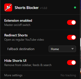 YouTube Shorts Blocker